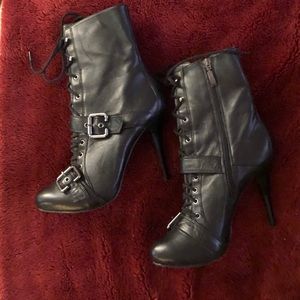 High Heel Leather Boots by Guess